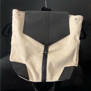 Stylish Black and Cream Women's Backpack